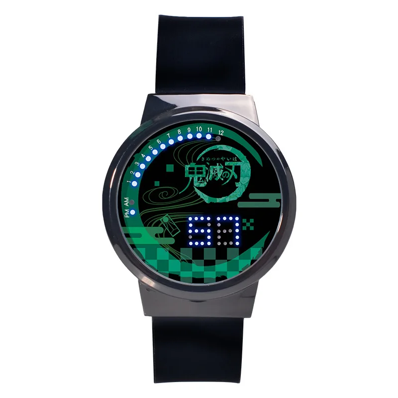 Animation Touch Screen Electronic Watch Anime Kimetsu No Yaiba Demon Slayer Cosplay Accessory Kid Watch Kimono Kochou Shinobu