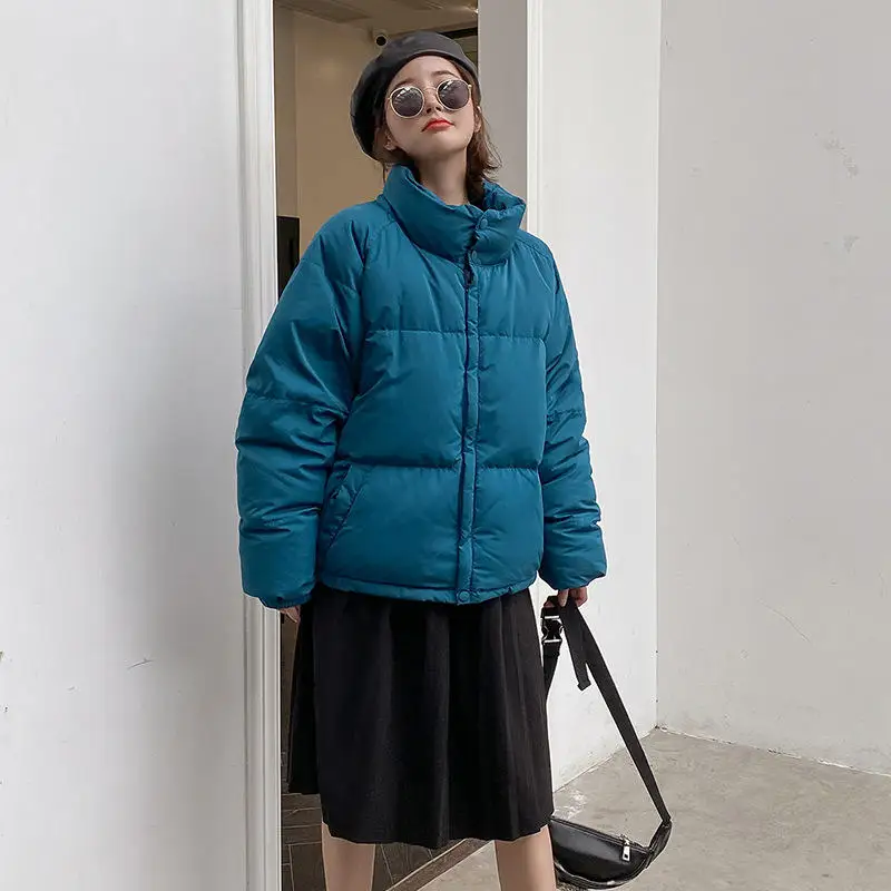 

Winter Jacket Women Casual Padded Warm Down Cotton Coat Female Loose Mujer Parkas Student Thicken Women's Coats Outerwear Q2982