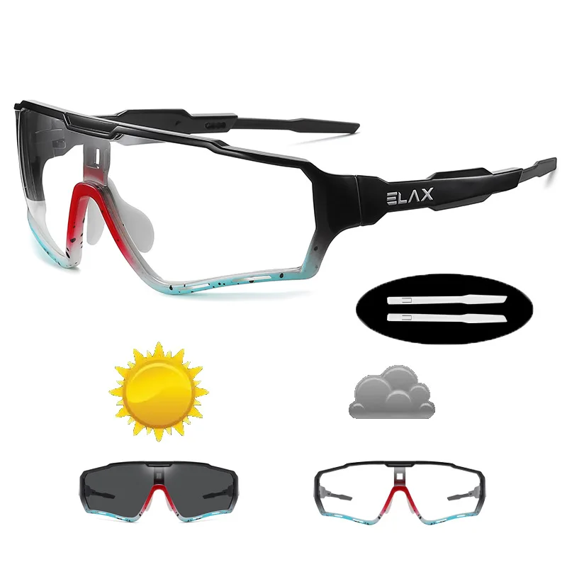 

Cycling Glasses Discoloration Men Sports Bicycle Sunglasses MTB Bike Glasses Women Eyewear Goggles