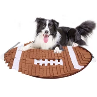 large pet dog snuffle mat football shape fleece pads for puppy dogs sniffing training blanket nose work puzzle toy