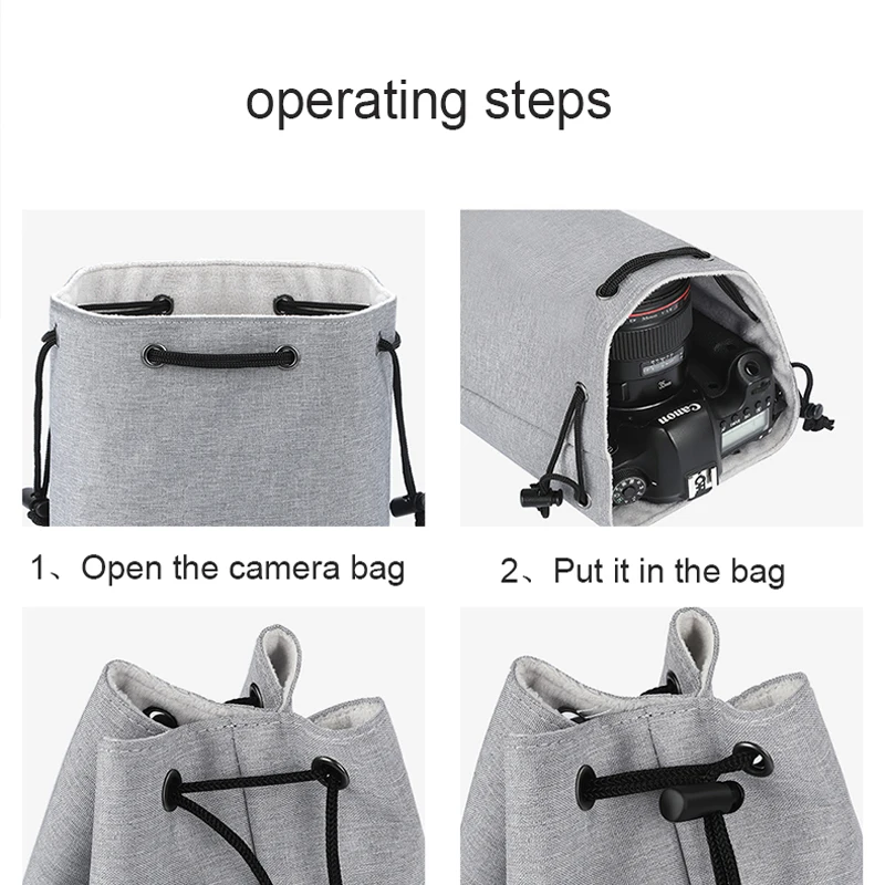 BUBM дорожная камера Чехол сумка на шнурке DSLR мягкорисующий объектив чехол гаджет