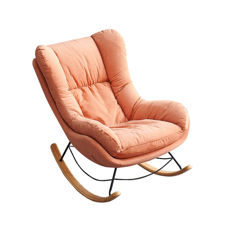 

zq Nordic Lazy Sofa Snail Chair Bedroom Single Leisure Recliner Fabric Tiger Stool