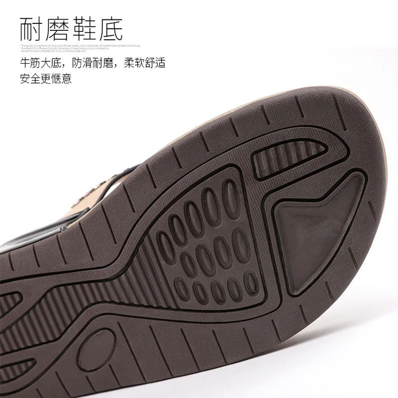 

Fashion Summer Sandals Womens National Bohemian Wedge Plus Size Flip Flops Platfrom Beach Sandals