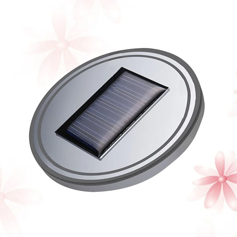 

Solar Powered LED Car Cup Holder Mat Pad Drink Bottle Coaster with Built-in Light and Vibration Sensor Car Interior Decoration (