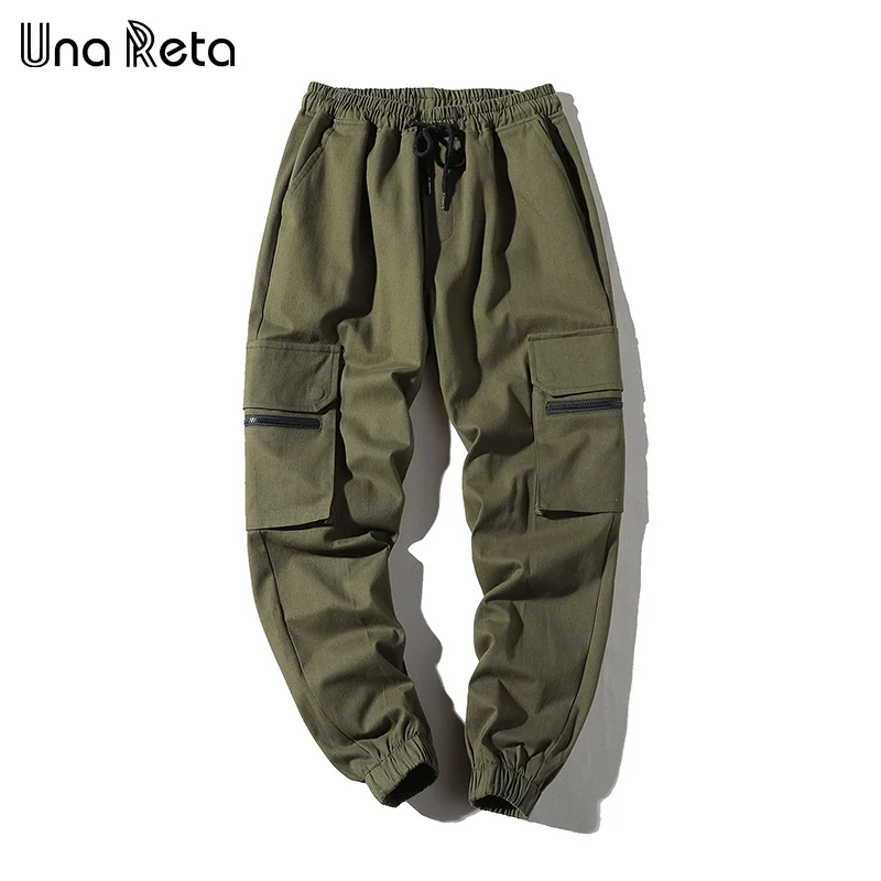 Style 5 Green Una Рета Man Брюки Новая мода уличная шить Цвет джоггеры хип-хоп длинные брюки Для мужчин упругие талии брюки-карго Для мужчин - Цвет: Style 5 Green