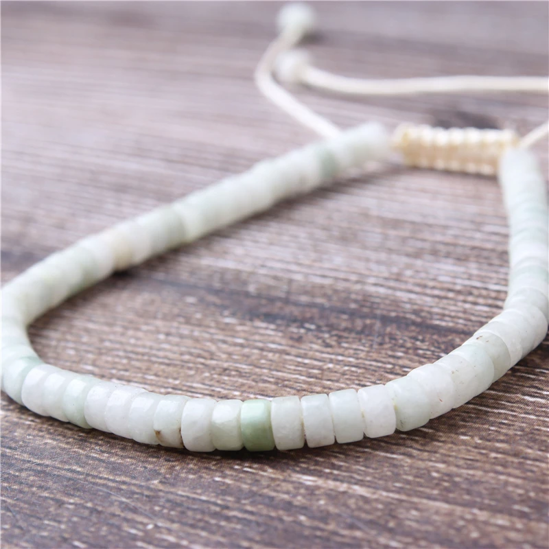 

Lanli 2x4mm Fashion White Pine Natural Stone Loose Beads Spacer Round Beads Diy Bracelet Necklace Earrings Accessories