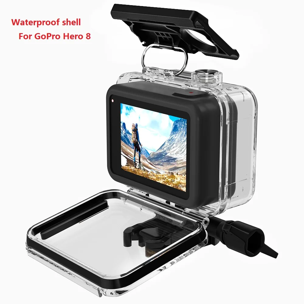 

Водонепроницаемый чехол Cewaal для Gopro Hero 6, 5, 7, 8, черный, 45 м, крепление для камеры, корпус для дайвинга, аксессуары для GoPro VP630