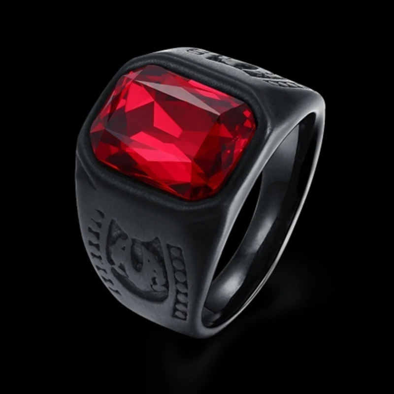 Классическое мужское/женское кольцо черное из нержавеющей стали с