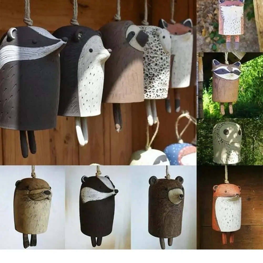 

Rustic Animal Wind Chimes Boho Handmade Beautiful Cute Countryside Resin Crafts Garden Decor Hanging Ornament Bell Gifts