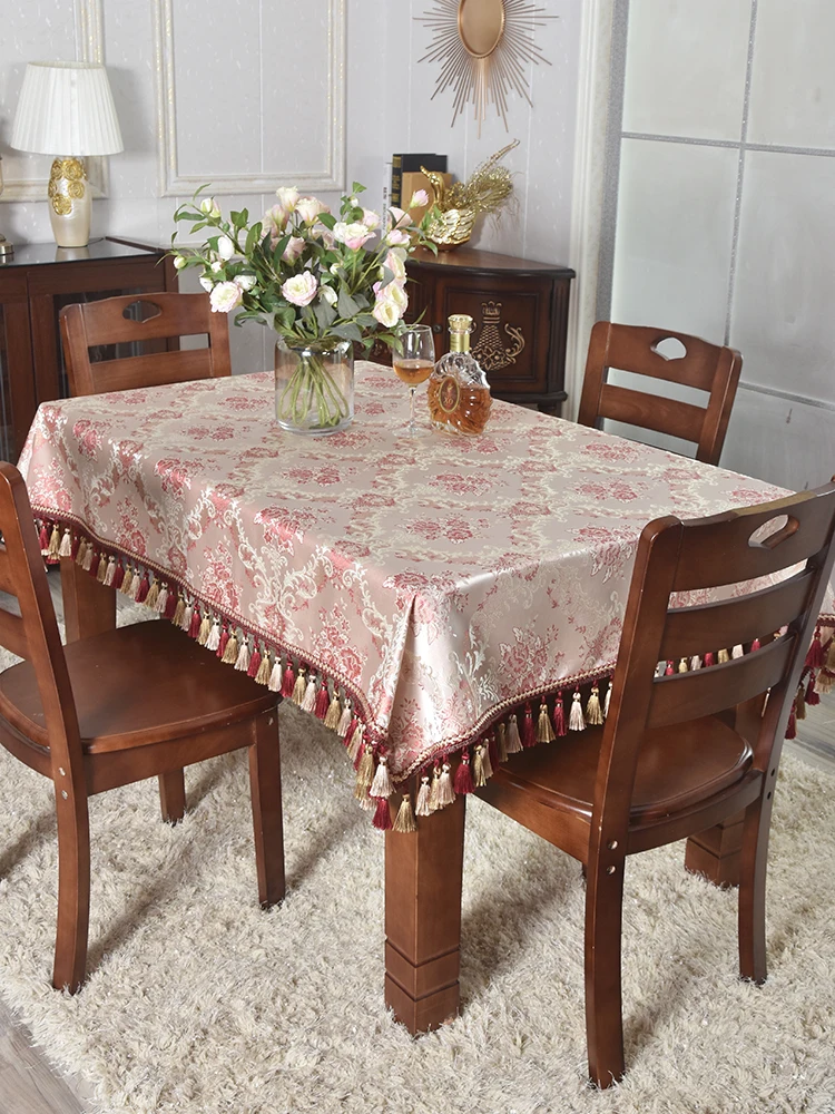 Роскошная красная свадебная скатерть в европейском стиле для стола из красного