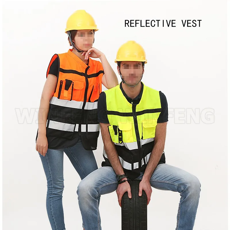 1 шт./Лот светоотражающий жилет с несколькими карманами|Защитный костюм| |