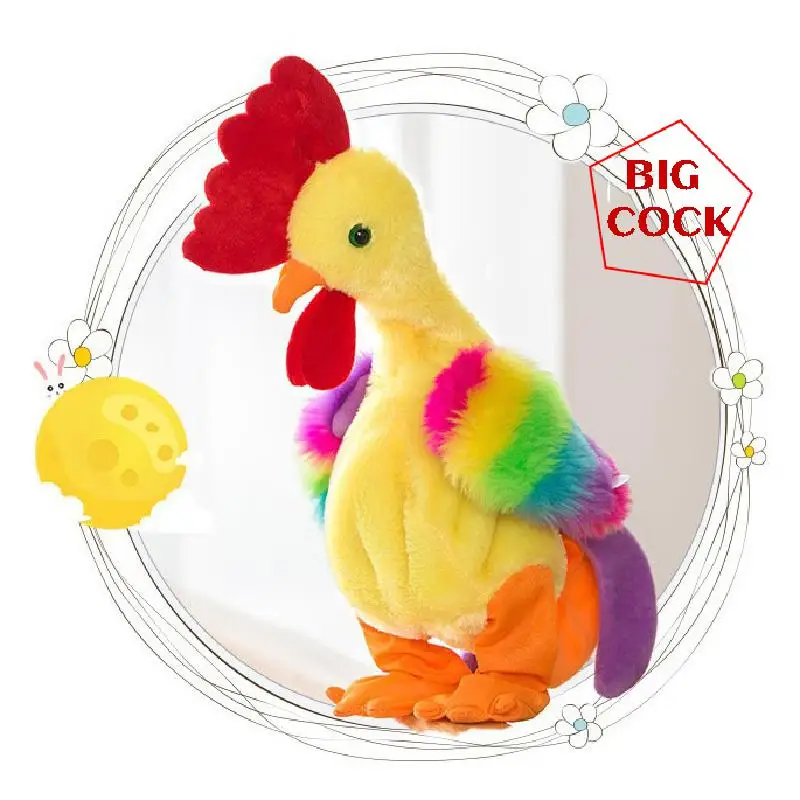 New Net Red Seven Color Rooster Desperate Battle Scream Singing Dance Children Toys Electric Plush Crazy | Игрушки и хобби