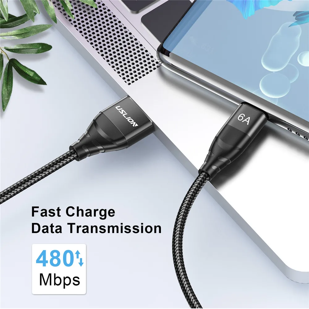 Кабель USB Type-C 66 Вт 6 А для Xiaomi mi 11 12 poco f3 Data QC 3 0 | Мобильные телефоны и аксессуары