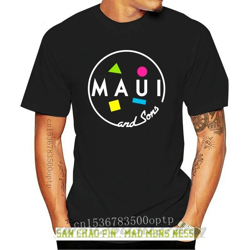 

Мужская хлопковая футболка Maui And Sons 5, черная, Размеры S 3Xl, новинка 2018, модная футболка, Мужская хлопковая футболка с фильмом, 015870