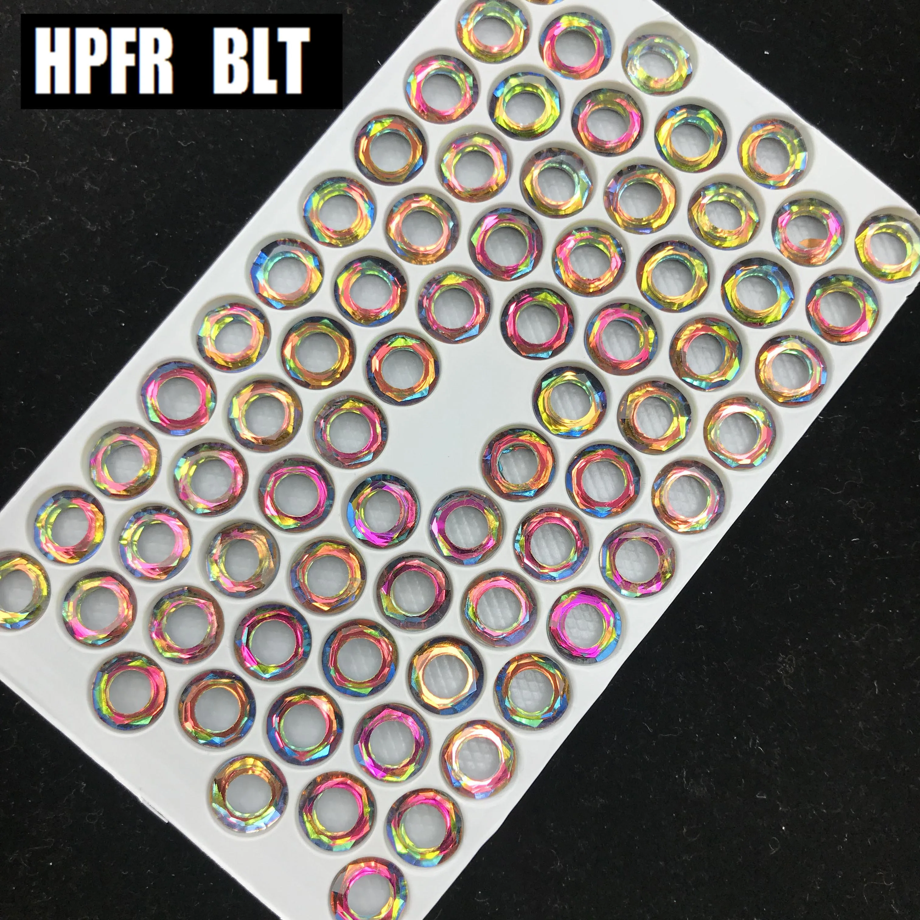 Круглые стеклянные стразы 9 цветов гальваническое покрытие без исправлений для 3D