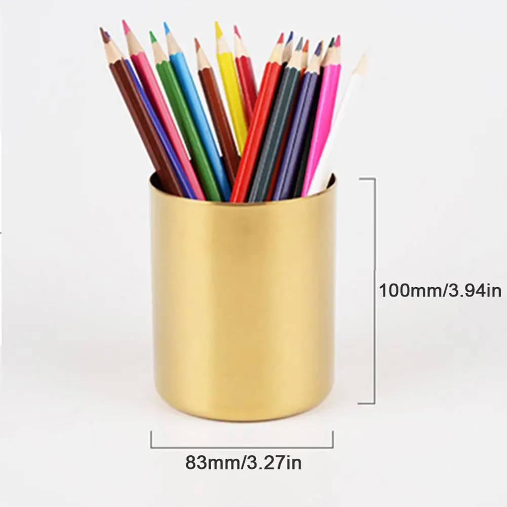 Золотой держатель ручки простой латунный круглый металлический цветок мини ваза