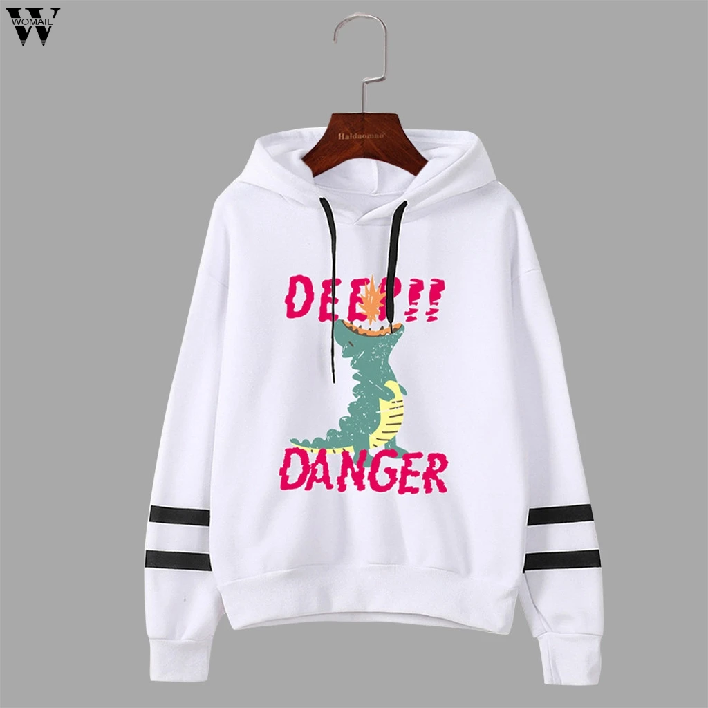 Новинка 2019 толстовки в стиле Харадзюку для девочек однотонные топы с капюшоном