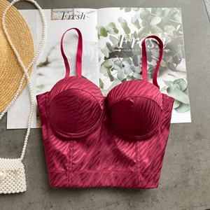 Женский топ в полоску, с открытой спиной и ворсом, Y475, 2021