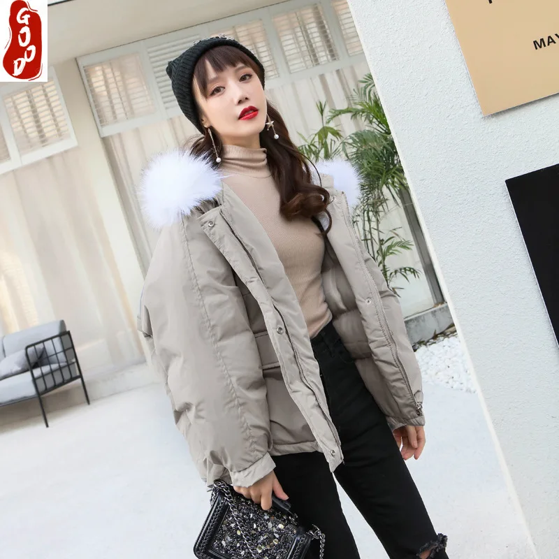 

Parkas 2021 Jacket Women Loose Fur Parka Down Cotton Winter Coats Ladies Padded Jackets Coat Femme Casaco Feminino LPL661