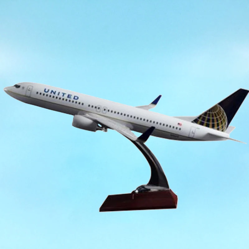 40 см B737-800 большой United игрушечные модели самолетов литья под давлением Пластик