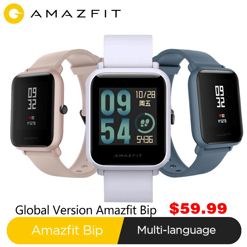 Умные часы Xiaomi Huami Amazfit Bip lite умные с Bluetooth пульсометром huami amazfit BipLite 45