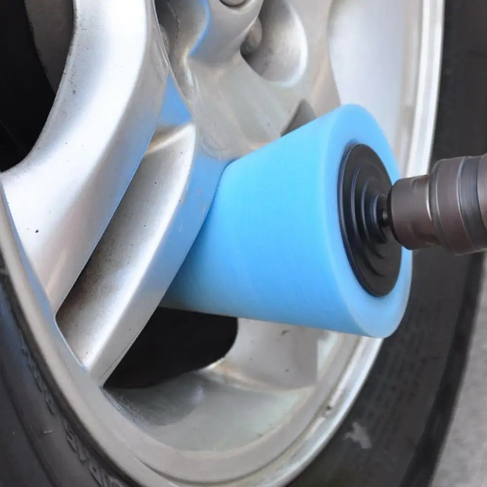 

new Car Polisher Tyres Wheel Wheel Hub Tool Burnishing Foam Sponge Polishing Pad Polishing Machine Cone-shape Wheel Hubs Disk