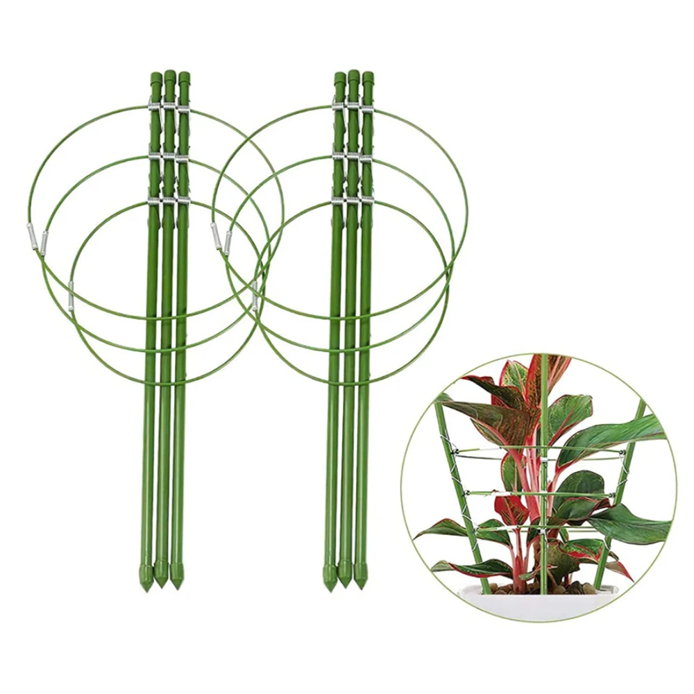 

1pcs Plant Support Cage Metal Rust Resistant Garden Plant Support Ring Plant Stakes for Tomato Trellis Climbing Plants Flowers