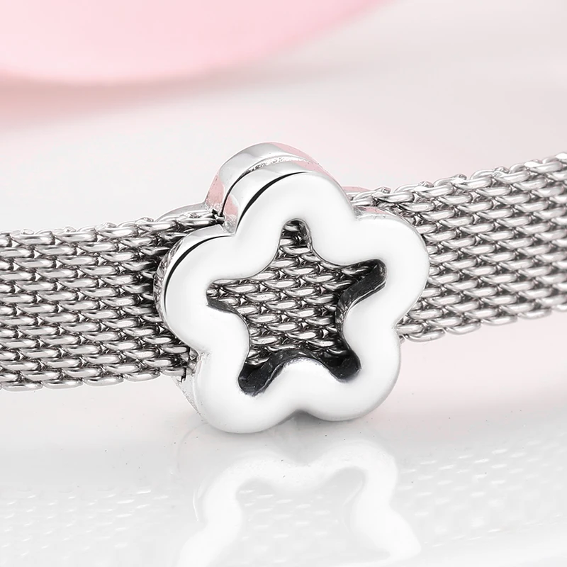 Горячая Распродажа 925 пробы серебряные полые маленькие цветочные клипсы