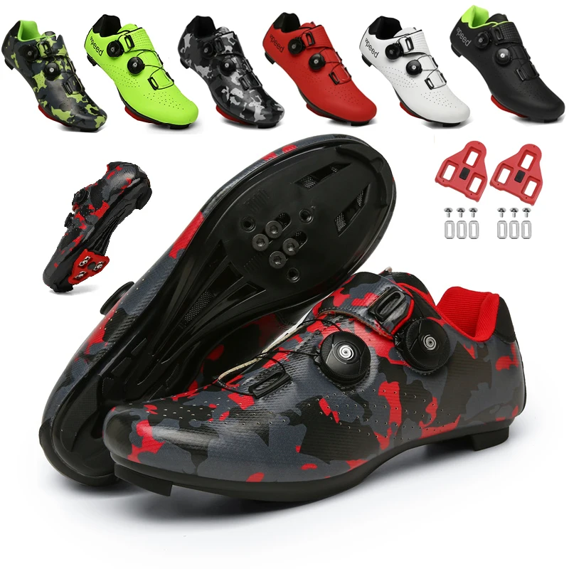 

2022 Road Bicycle Shoes Men Cycling Sneaker Mtb Self-Locking Cleats Mountain Bike Shoes SPD Women Flat Racing Speed Sneaker
