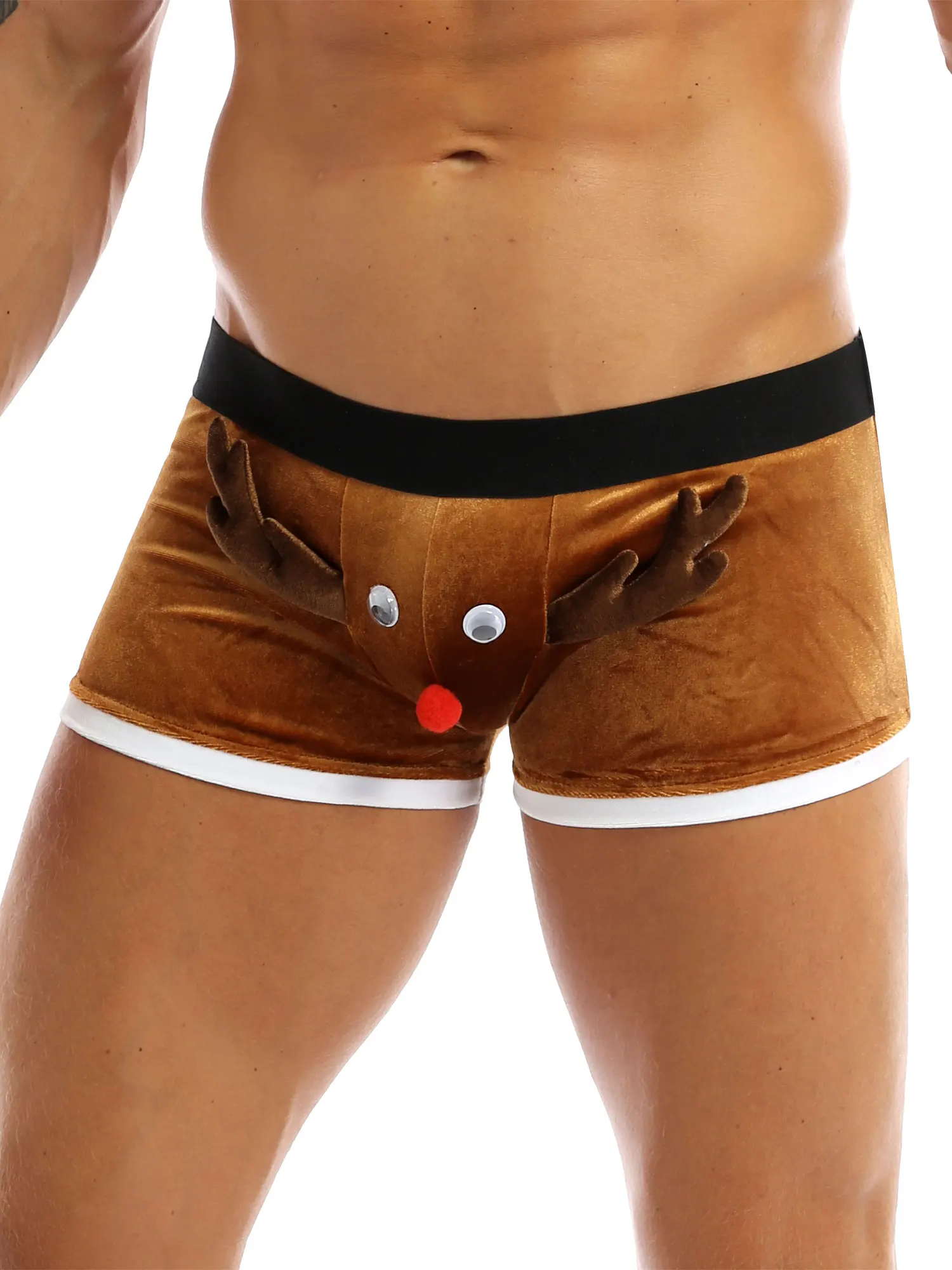 Мужские модные рождественские штаны с оленем боксеры нижнее белье шорты