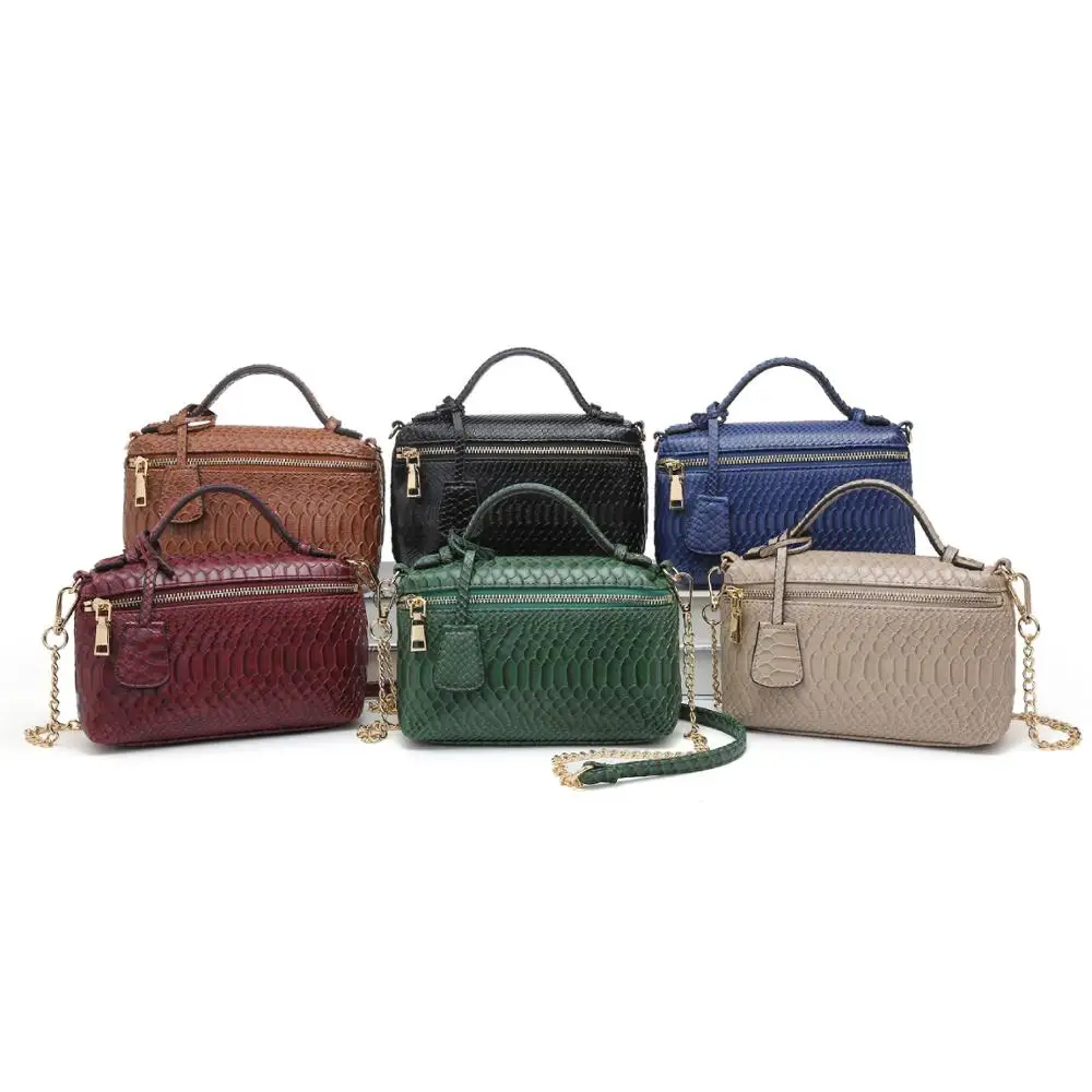 Роскошные маленькие сумки мессенджеры через плечо с цепочкой и крокодиловым