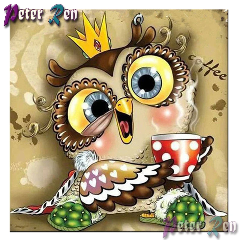 5d алмазная живопись император Сова вода вышивка крестиком полный квадрат