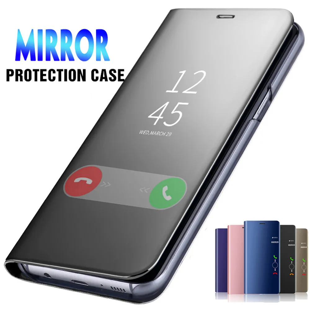 

Mirror Flip Cases For Samsung Galaxy A50 A40 A70 A30 A8 A6 J6 J4 A7 2018 Note 10 pro 9 8 Cover For Sansung Galaxy S8 S9 S10 Plus