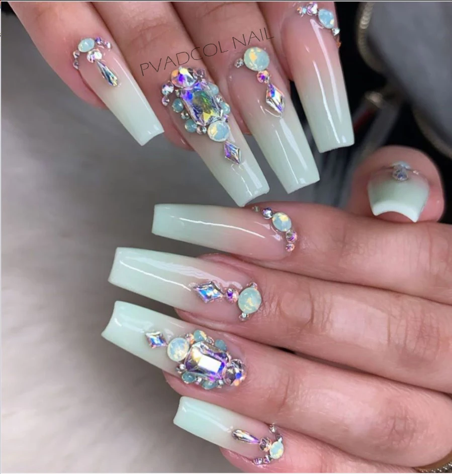 Украшения для ногтей стразы из опала с плоской задней поверхностью | Красота и