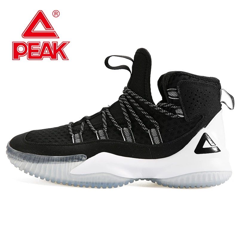 PEAK Men Basketball Shoes Cushioning Sneakers Court Non-slip wearable Sports Shoes Breathable Mesh Gym Training Athletic Shoes