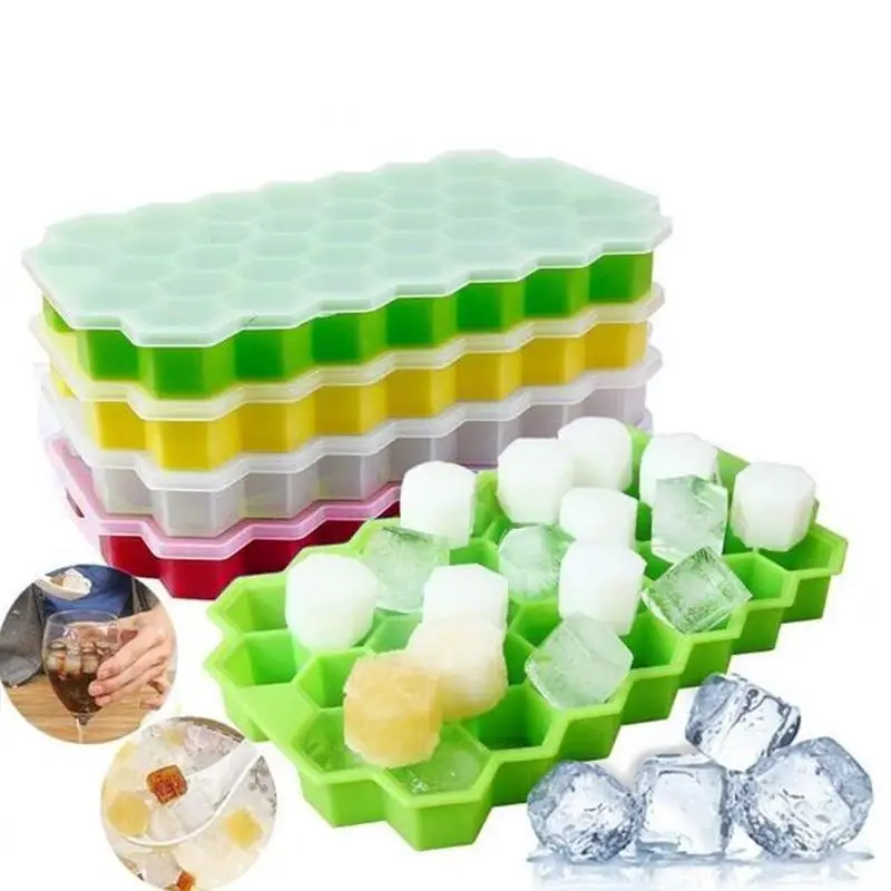 

37 Cubes Ice Cube Mold Creative DIY Honeycomb Shape Ice Tray Mold Ice Cream Mold Party Cold Drink Bar Cold Drink Tools