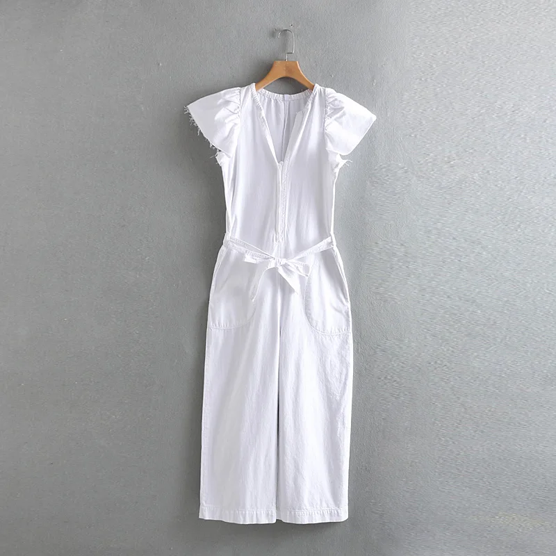 Женский комбинезон с поясом AGong сексуальный коротким рукавом женский элегантный