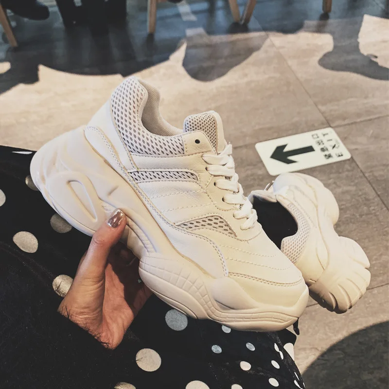 Новинка 2019 кроссовки для бега спортивная обувь на толстой подошве универсальные