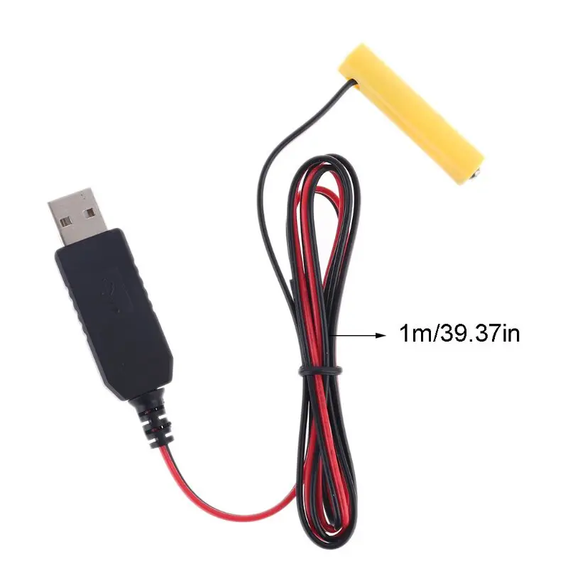 

LR03 AAA Battery Eliminator USB Power Supply Cable Replace 1 to 4pcs AAA Battery For Electric Toy Flashlight Clock LED