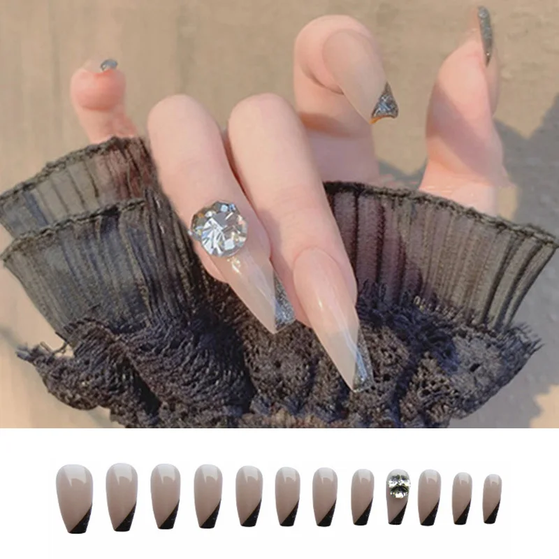 

Hot 24pcs Butterfly Print Wear Long Paragraph Fashion Manicure Patch False Nails Save Time Wearable Nail Patch EY669