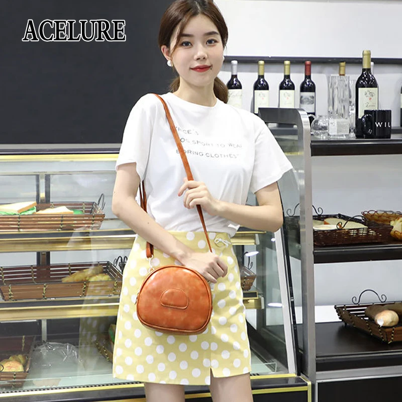 

ACELURE Round Design Fashion Women Shoulder Bag Ladies Purse Female Handbag PU Leather Ladies Crossbody Messenger Bags Bolsa