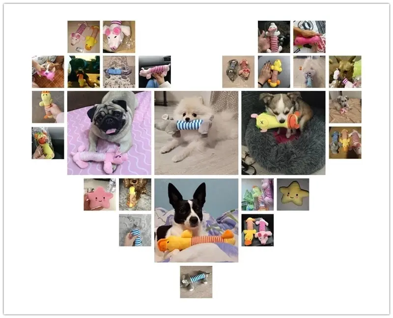 

Cute Pet Dog Plush Squeak Sound Dog Toys Funny Fleece Durability Chew Molar Toy Fit for All Pets Elephant Duck Pig