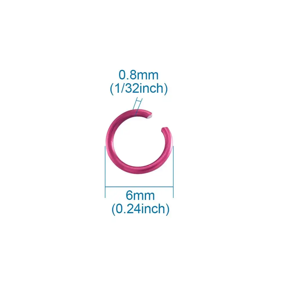 

420pcs/10g Aluminum Wire Open Jump Rings Metal Loops Jump Rings Split Ring for Jewelry Making DIY Bracelet Necklace 6x0.8mm