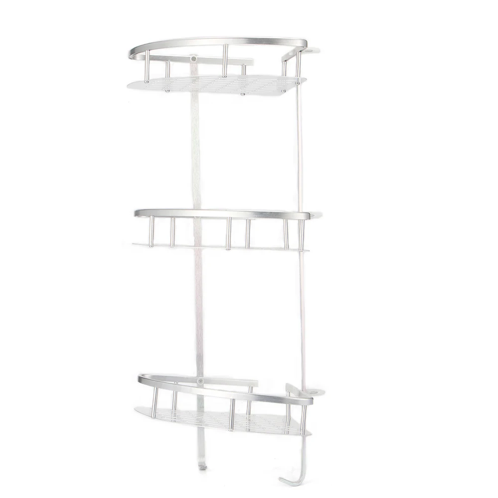 2/3 уровневая алюминиевая полка для ванной комнаты мыло душа косметические полки