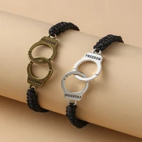 rope braided handcuffs charm bracelet for women men couple bracelets charming bracelet friendship wristband hand jewelry gifts