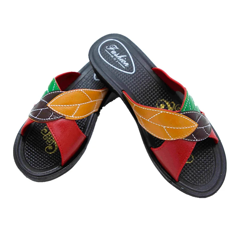 

Women Slippers Casual Soft Sole Waterproof Anti-slip Slides Middle Thick Heel Outdoor Slipper