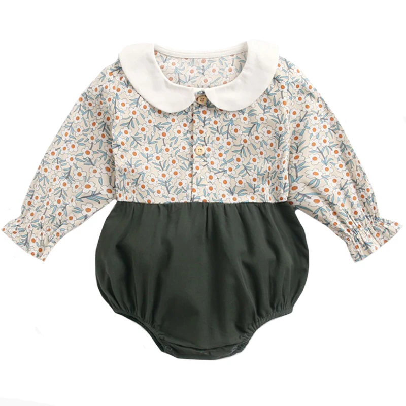 Фото Винтажный цветочный комбинезон для маленьких девочек одежда - купить