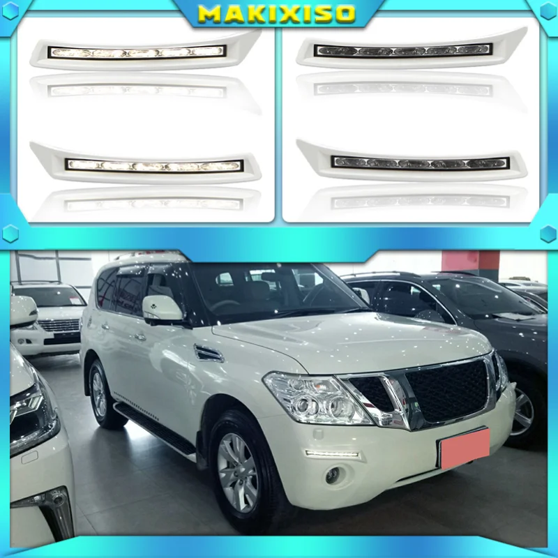 Дневные ходовые светодиодные огни для переднего бампера Nissan патруль Y62 2012-2015 2 шт.