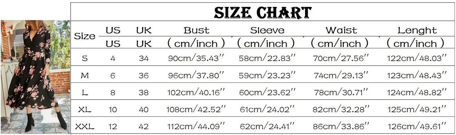 

Elegant Floral Printed Dress Women V Neck Long Sleeve Retro Robe Female Plus Size Holiday Vintage Party Culb Dress Vestidos