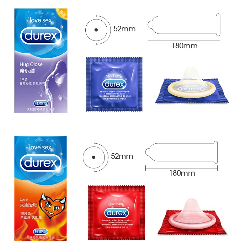 Презервативы Durex ультратонкие 20/42 шт. дополнительный смазка манжета для мужского